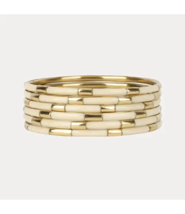 All Weather Bangle VEDA Ivory set/6