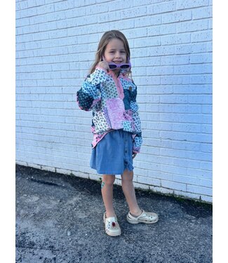 SCC elastic button down skirt