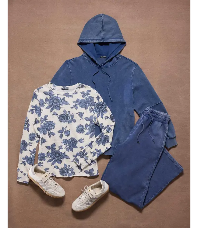 Fayston Printed L/S Waffle Crew