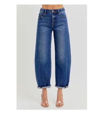 Risen Hi Rise Barrel Jeans