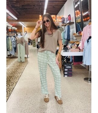 soho drawstring print pant