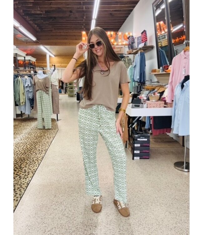 soho drawstring print pant