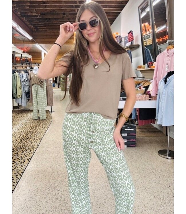 soho drawstring print pant