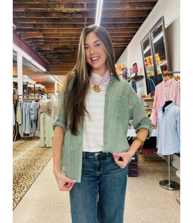 billa gauze button up