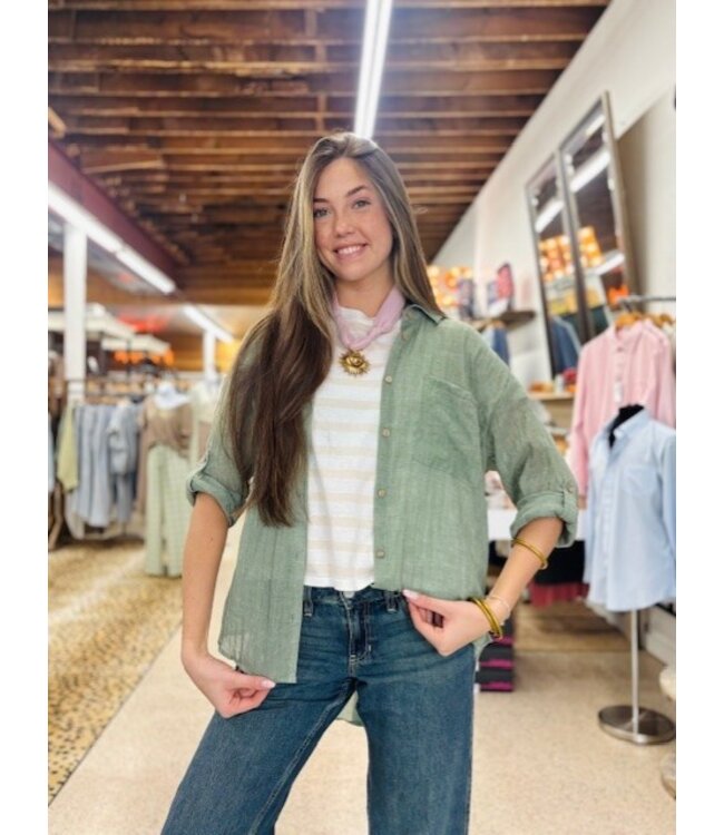 love pot gauze button up