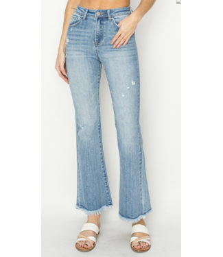 Risen distressed straight leg