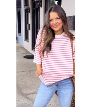 Striped s/s Crewneck Tee