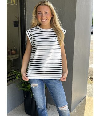 Bluivy Striped Muscle Tee