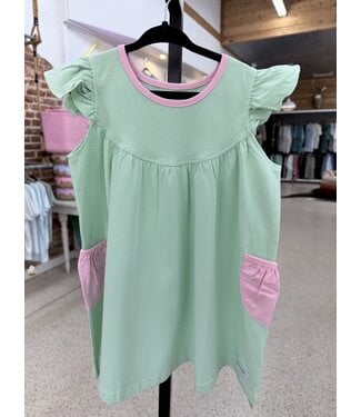 MERCE AND ME PINK & GREEN DRESS
