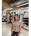 HALF FRONT BUTTON WOVEN TOP