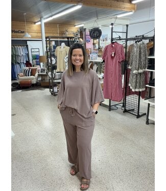 Sewn and Seen BRUSHED BOXY WIDE LEG SET