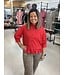 RUFFLE HEM POPLIN TOP