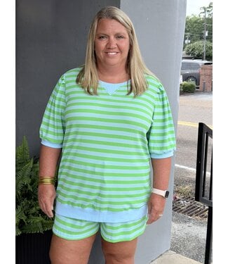 Little Daisy Closet PLUS SIZE STRIPE PUFF SET