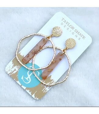 Taylor Shaye Design COLORFUL GOLD LEAF STICK HOOPS