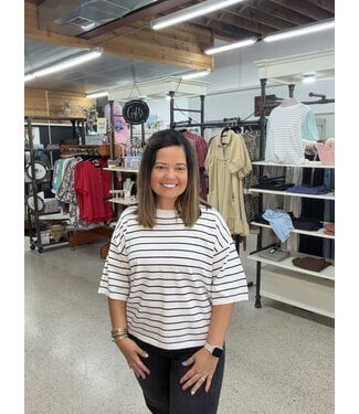 Sewn and Seen LIGHTWEIGHT STRIPED SWEATER TOP