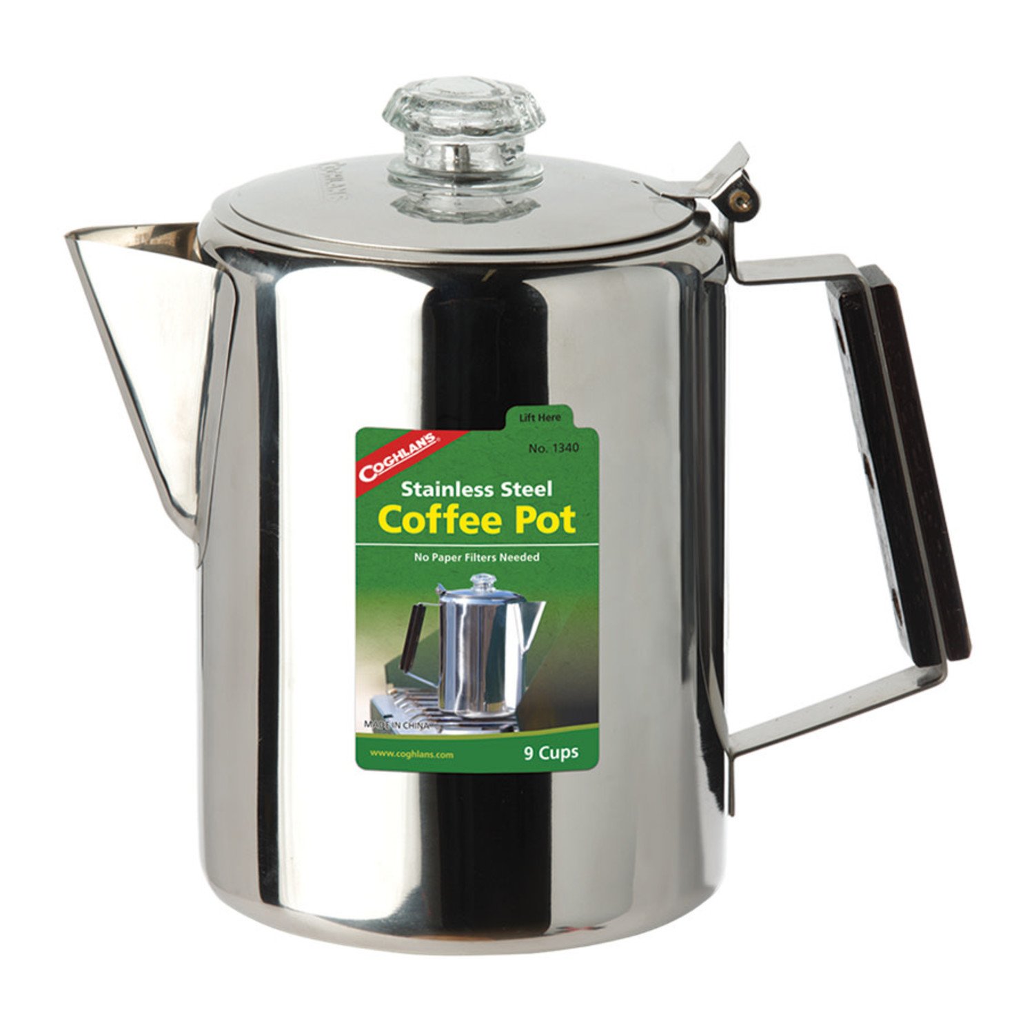 Coghlan's Stainless Steel Coffee Pot 9 Cup - True Outdoors