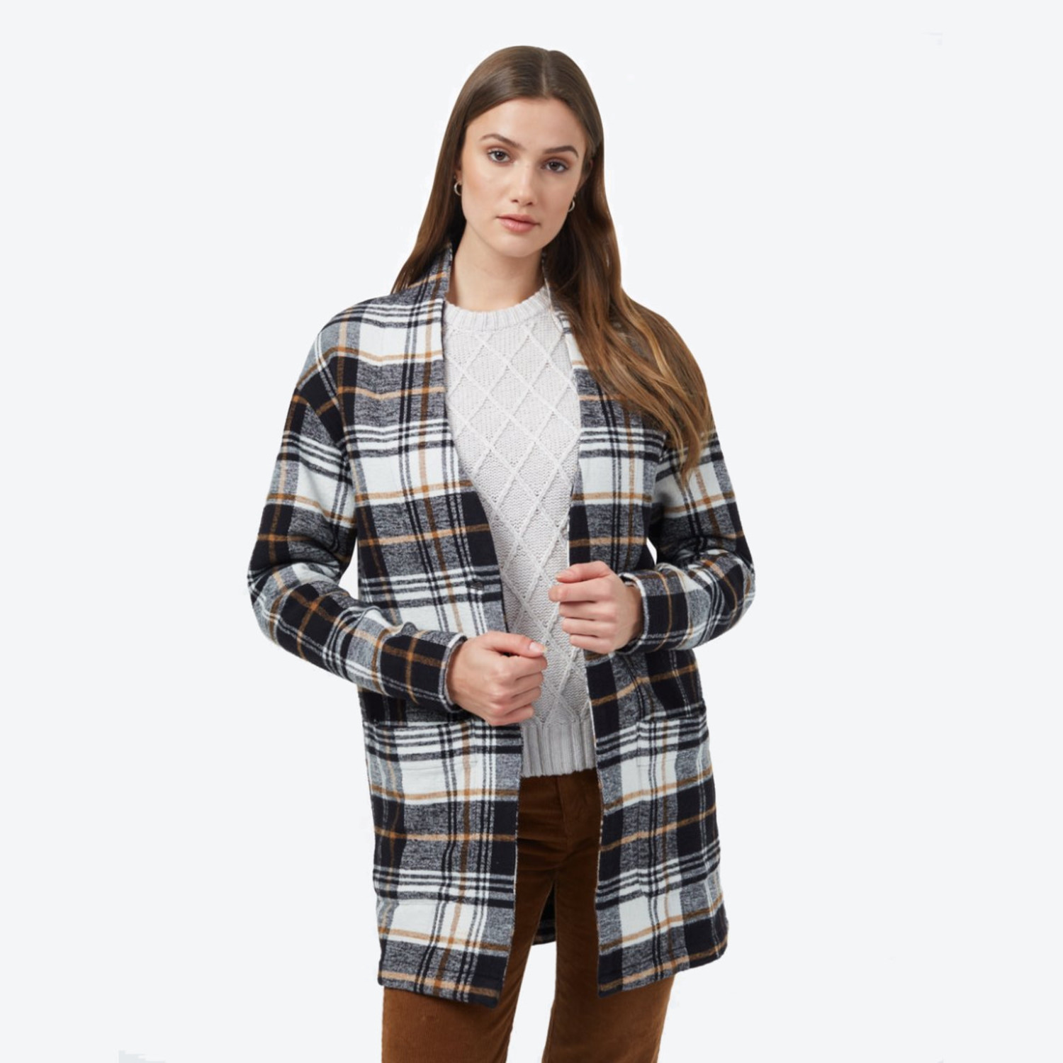 flannel cardigan