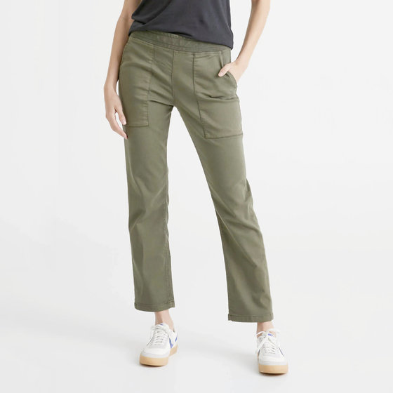 Time and Tru Womens Mid Rise Straight Utility Pants Sea Turtle 14