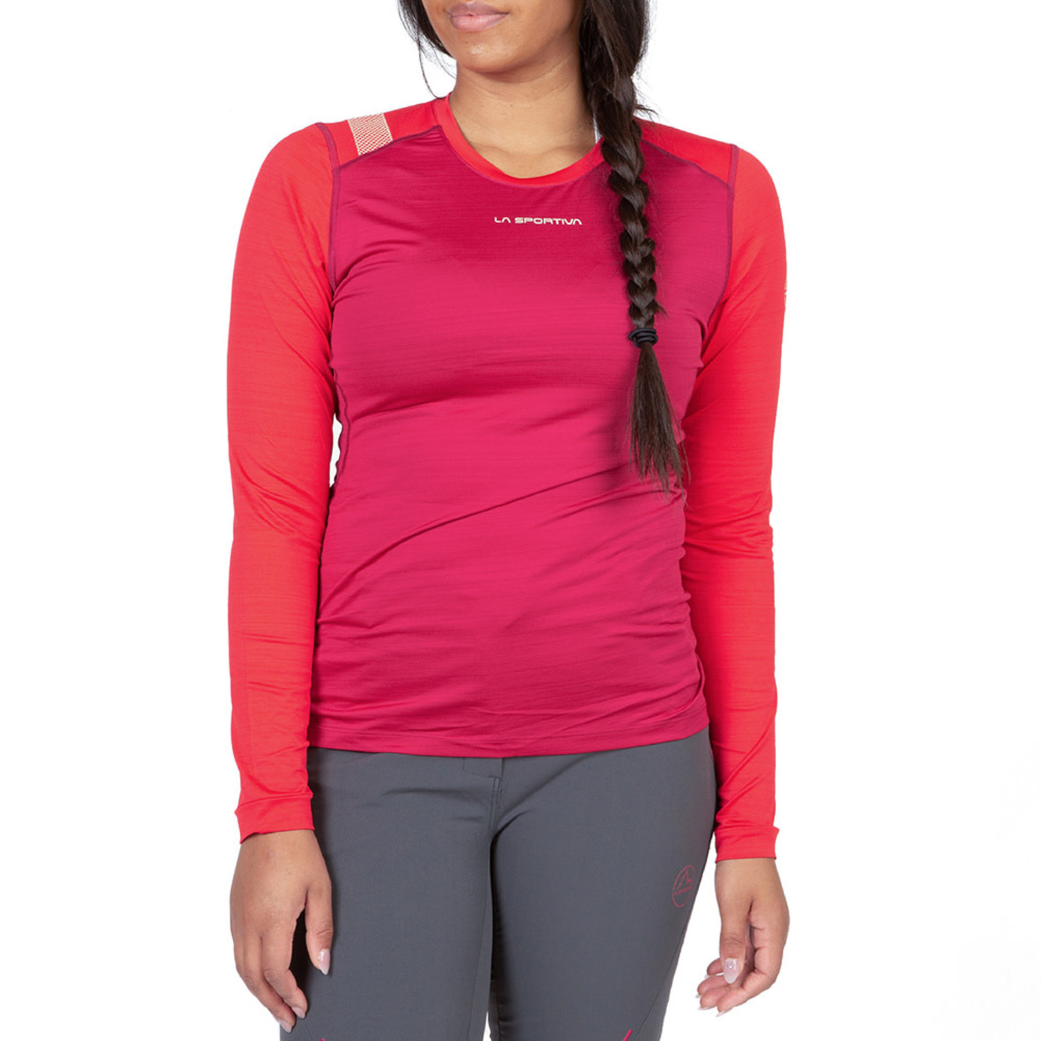 RED RUM Womens Performance Long Sleeve Shirt with hood- Contour