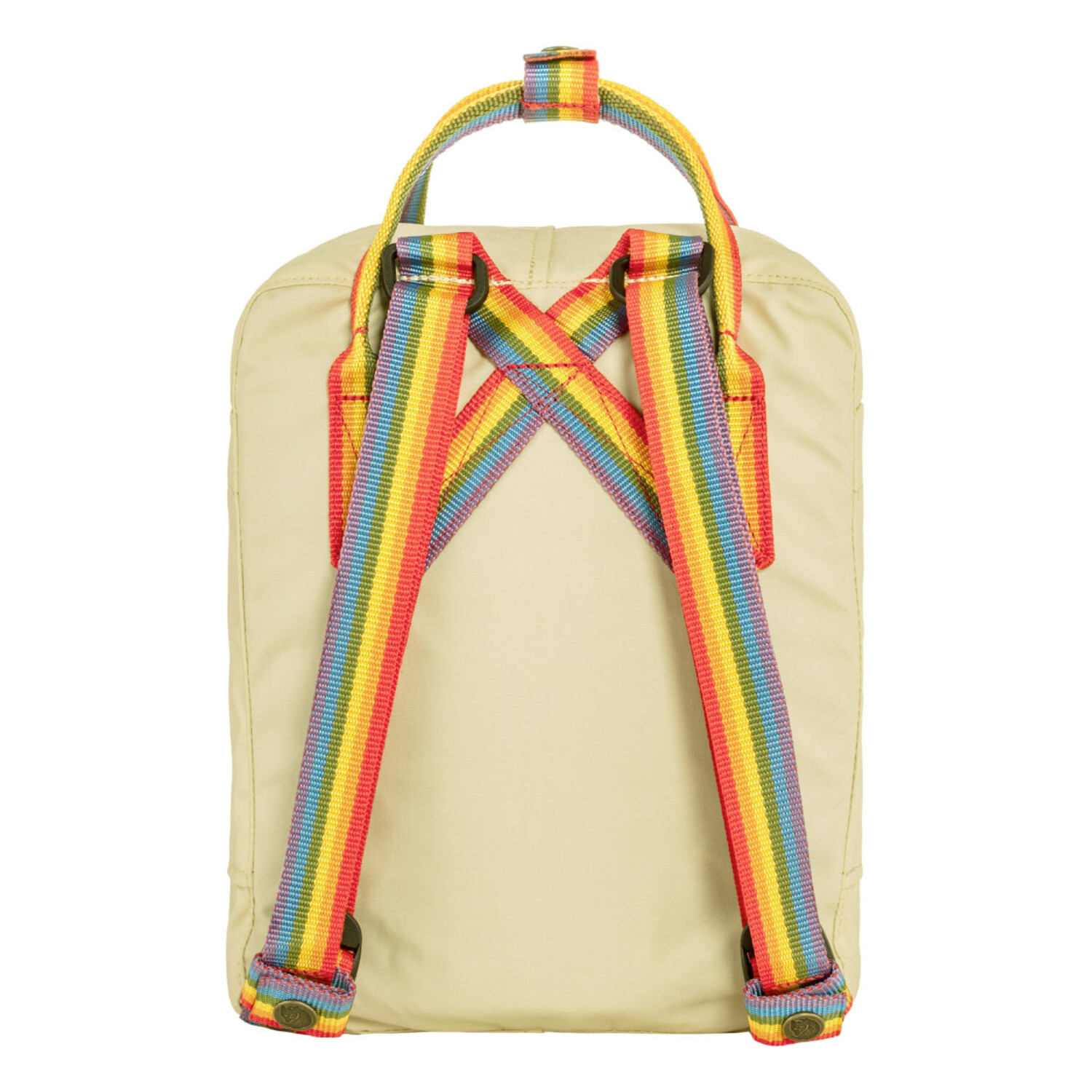 Fjallraven Kanken Rainbow Mini Backpack Light Oak Rainbow Pattern