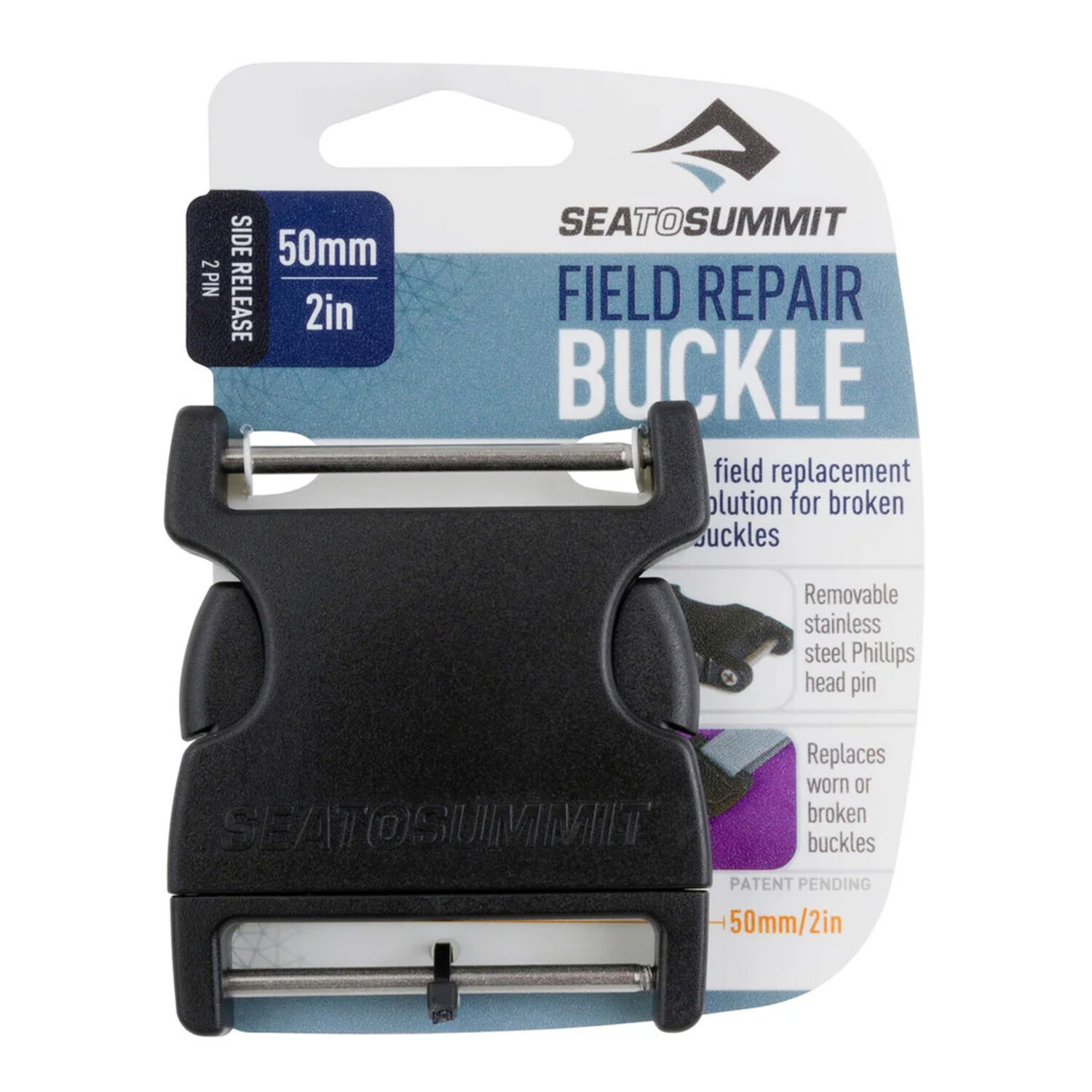 Sea to Summit Side Release Field Repair Buckle with Removable Pin 2in