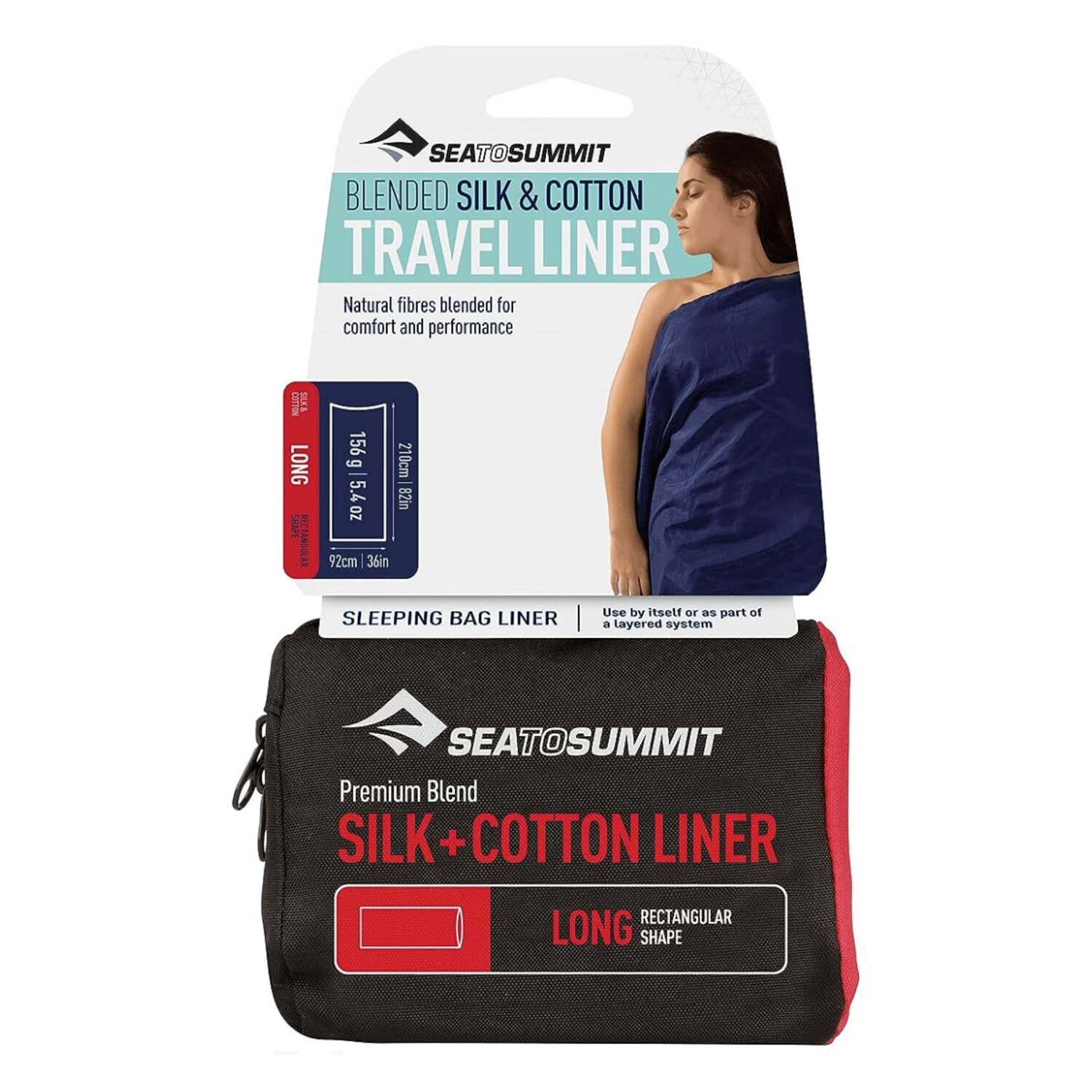 Sea to Summit Silk-Cotton Blend Sleeping Bag Travel Liner - Long 