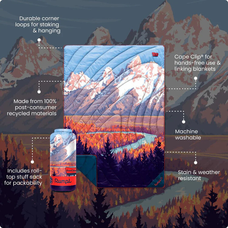 Rumpl Original Puffy 1Person Blanket Grand Teton National Park