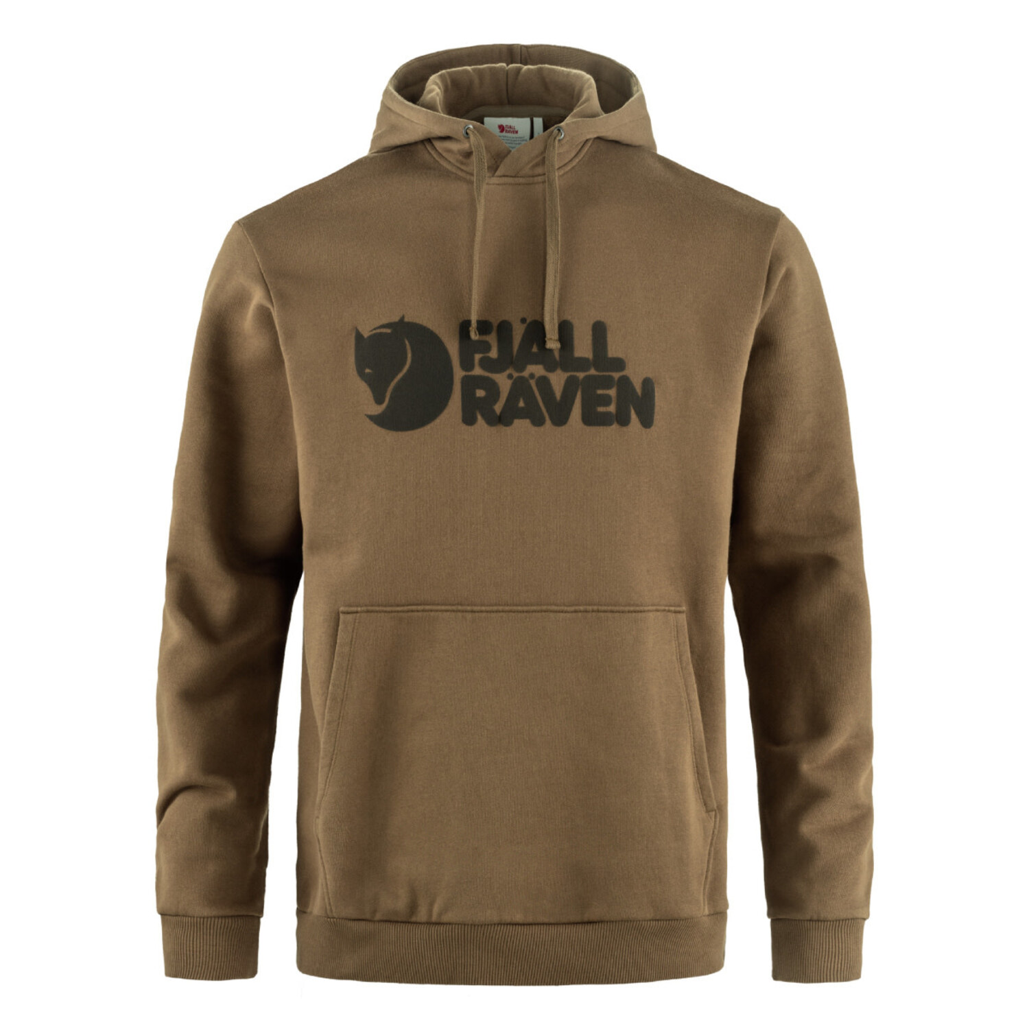 Men s Fjallraven Logo Hoodie Wood Brown M