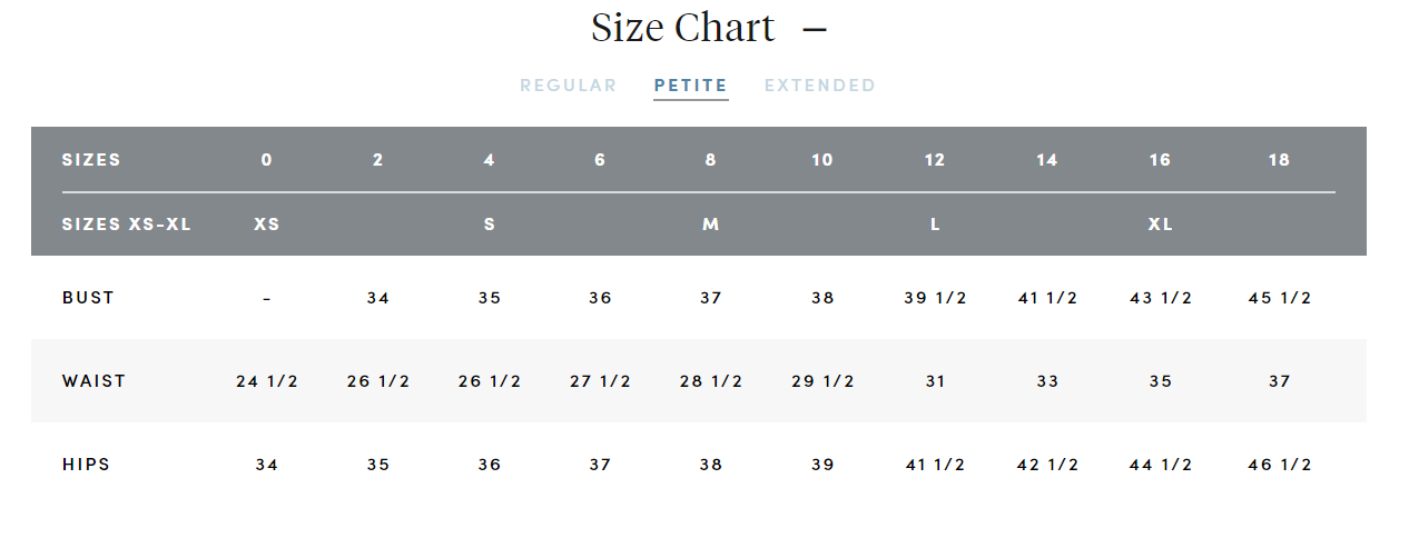 Nils Size Chart