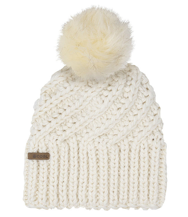 Coal Women's Maizy Knit Faux Fur Pom Beanie
