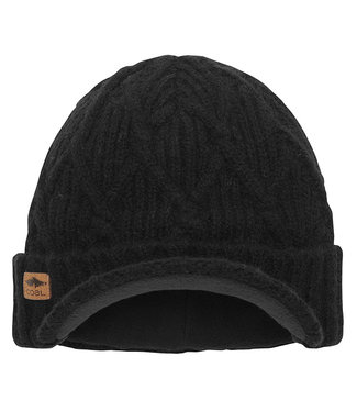 Coal Yukon Cable Knit Wool Brim Beanie