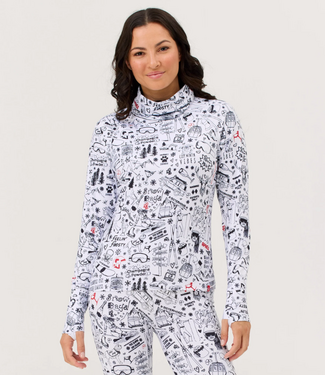 Krimson Klover Women's Graffiti Turtleneck