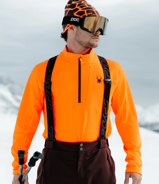 Spyder Men's Gridweb Fleece Zip Neck