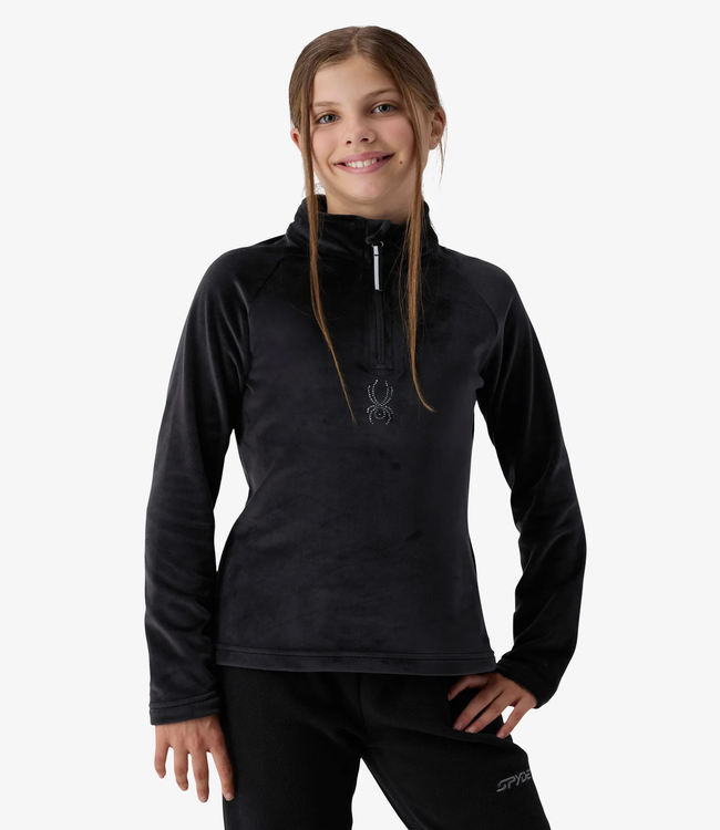 Spyder Girl's Shimmer Bug Zip Neck