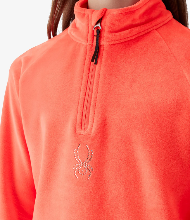 Spyder Girl's Shimmer Bug Zip Neck