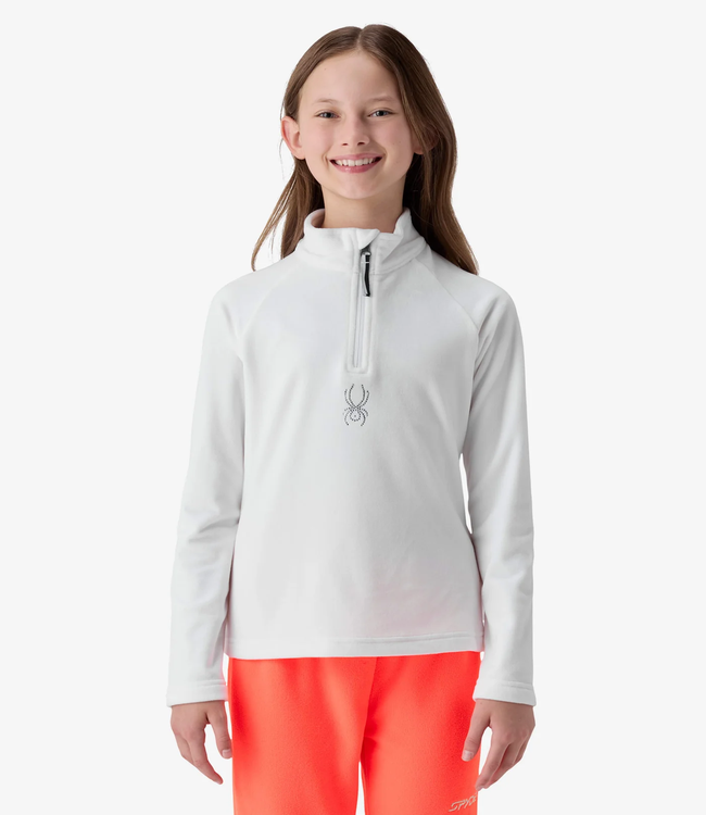 Spyder Girl's Shimmer Bug Zip Neck