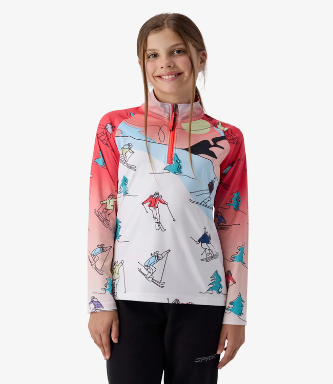 Spyder Girl's Surface Zip Neck