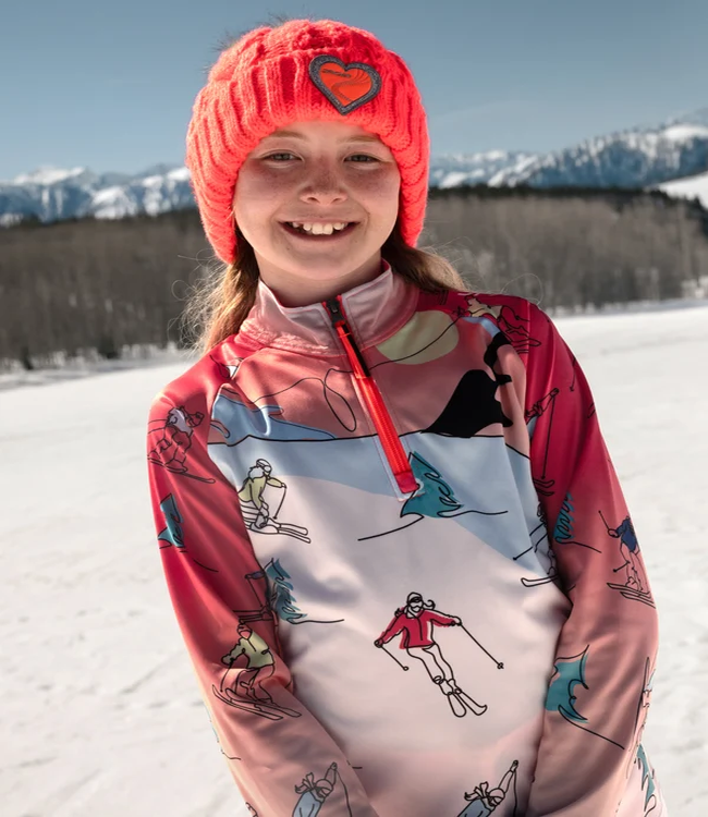 Spyder Girl's Surface Zip Neck