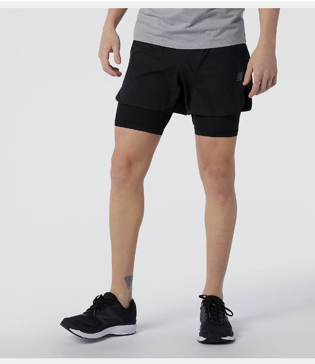 new balance mens 5 running shorts black