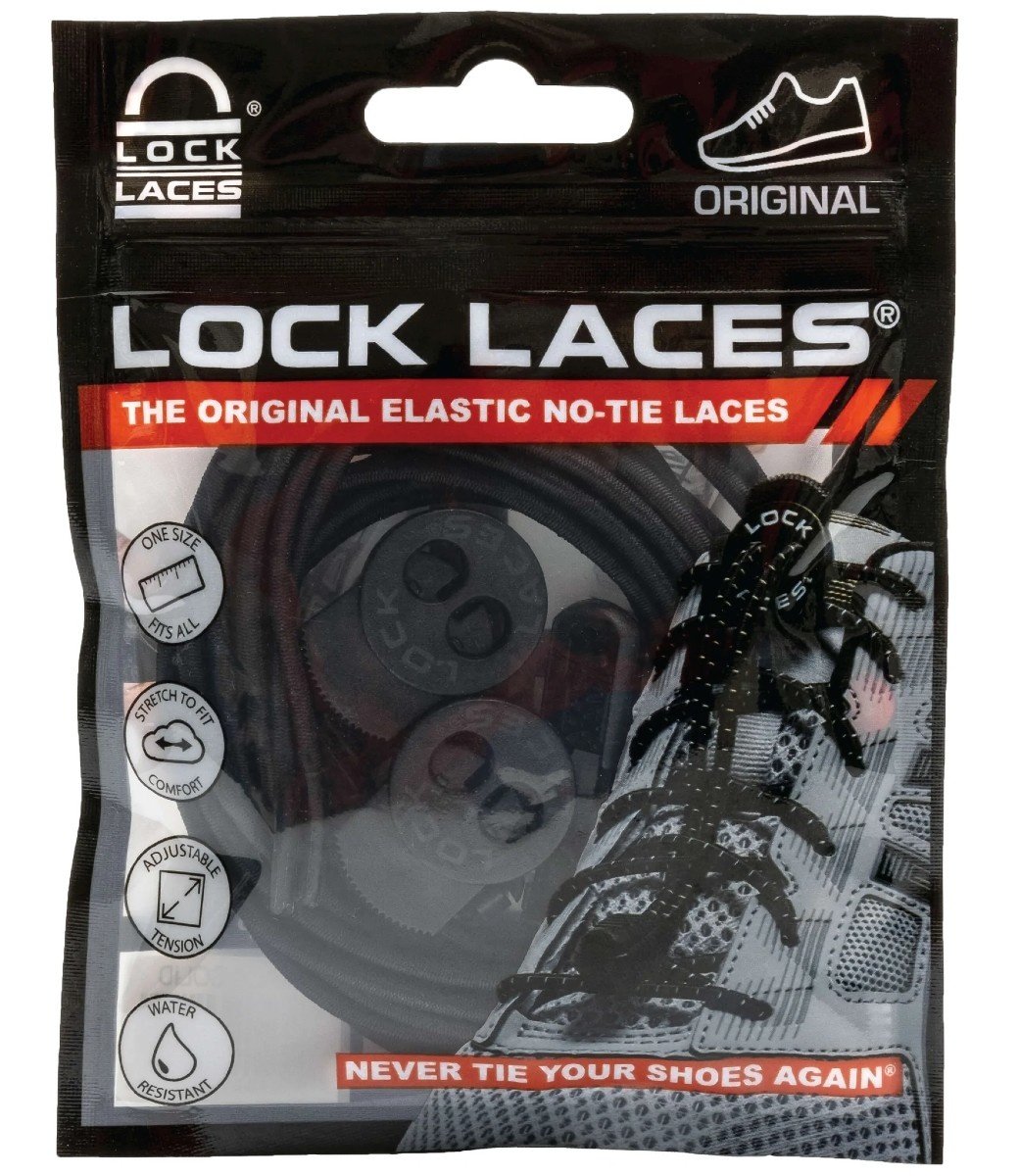 Lock Laces - Gray Solid No Tie Shoelaces
