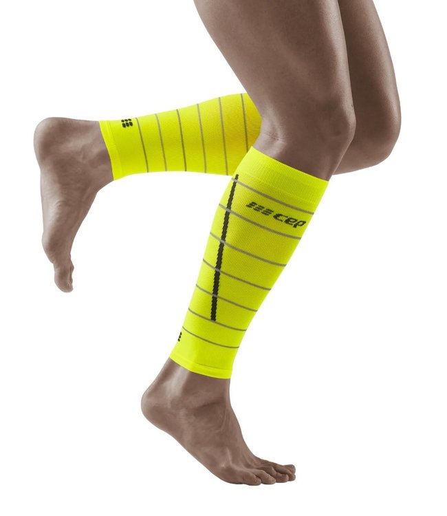 CEP Men's Reflective Compression Calf Sleeves - Columbus Running