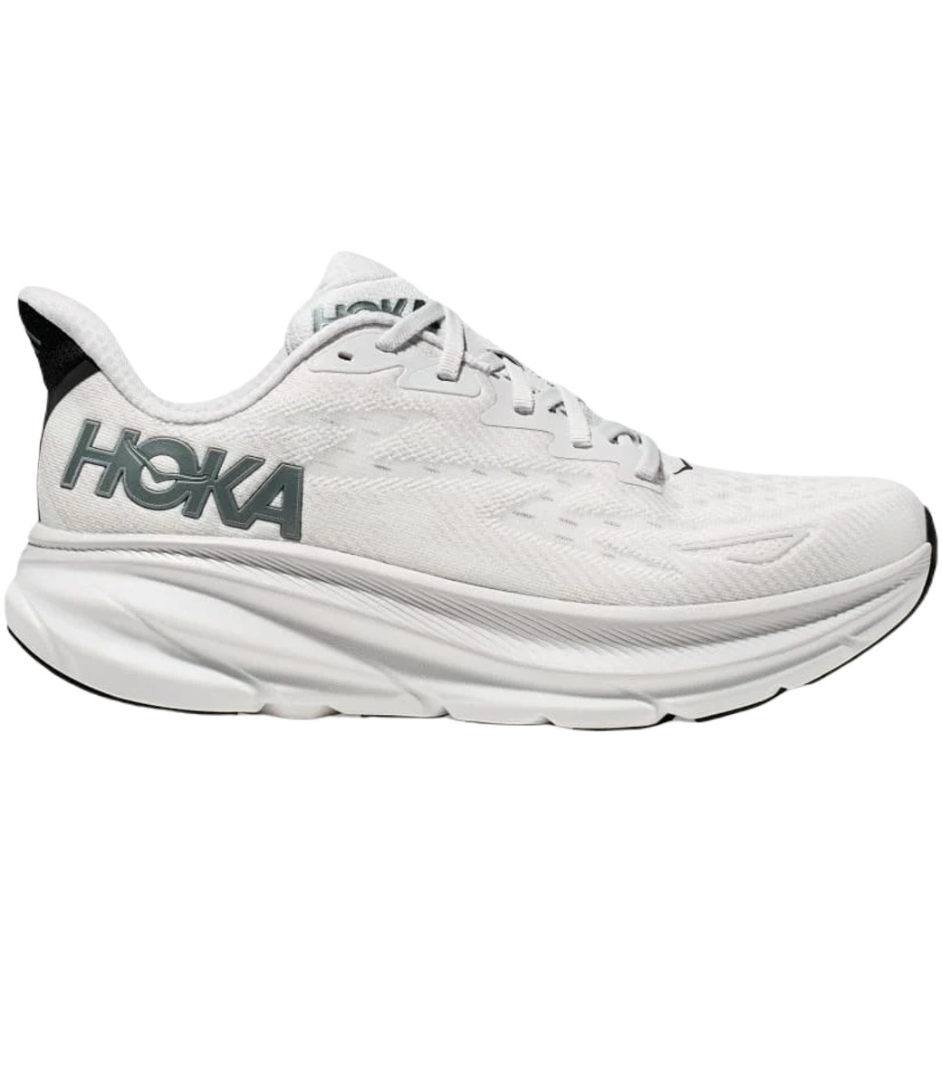 Hoka One One Running Clifton 9 Grey Black New Men Shoes gym workout  1127895-HMBC