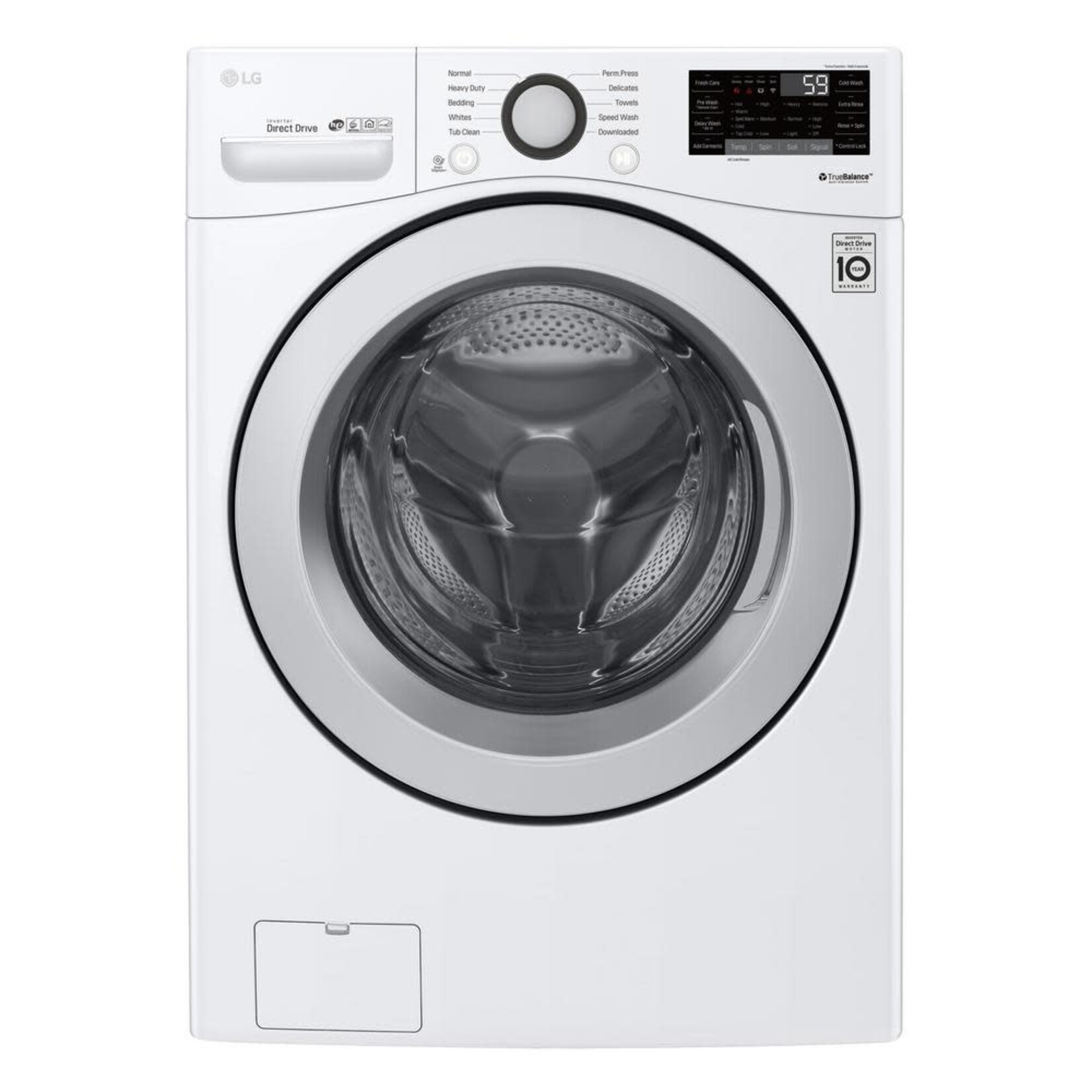 LG Electronics WM3500CW 4.5 cu.ft. High Efficiency Ultra Large Smart Front Load Washer with ColdWash Technology & Wi-Fi Enabled in White
