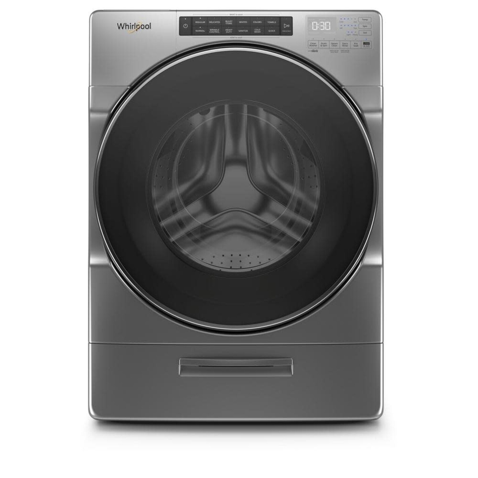 Whirlpool WFW6620HC 4.5 cu. ft. High Efficiency Chrome Shadow Stackable Front Load Washing Machine with Load & Go XL Dispenser, ENERGY STAR