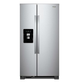 WHIRLPOOL USED WHIRLPOOL 15 DAY STORE WARRANTY 25 cu. ft. Black Side by Side Refrigerator water/ice dispenser