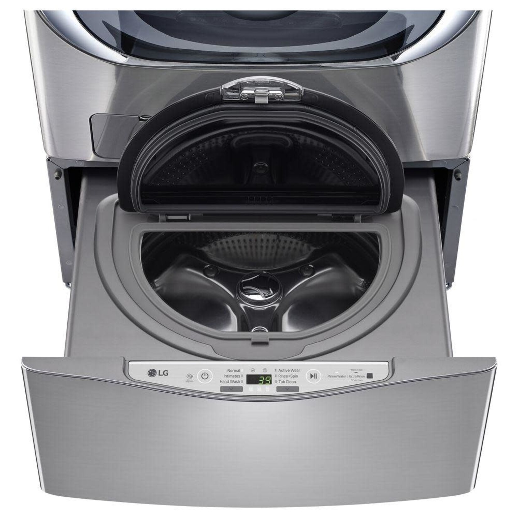 LG Electronics #*WD200CV 29 in. 1.0 cu. ft. SideKick Pedestal Washer with TWINWash System Compatibility in Graphite Steel