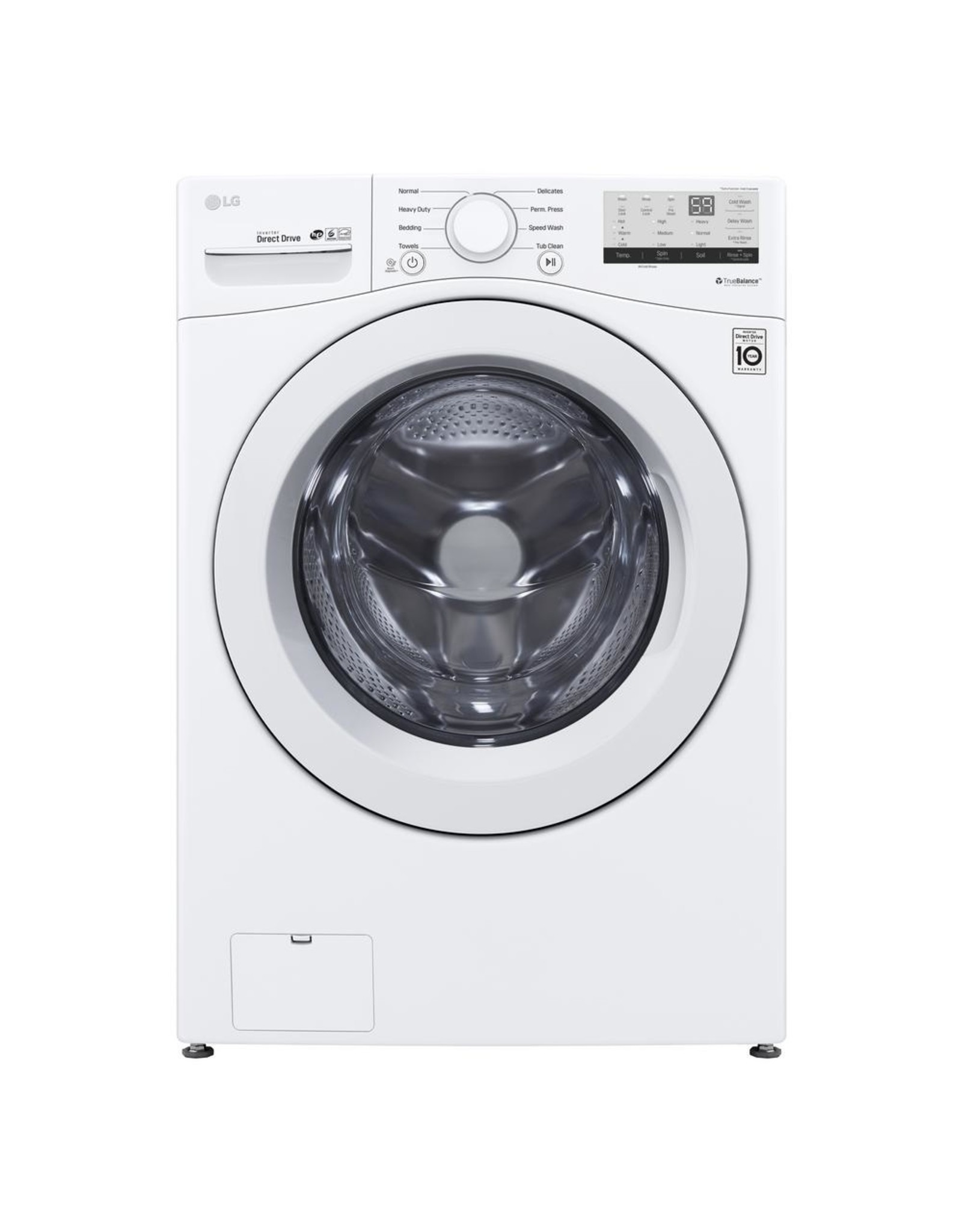 LG Electronics WM3400CW 4.5 cu. ft. Ultra Large Capacity White Front Load Washing Machine with Coldwash Technology
