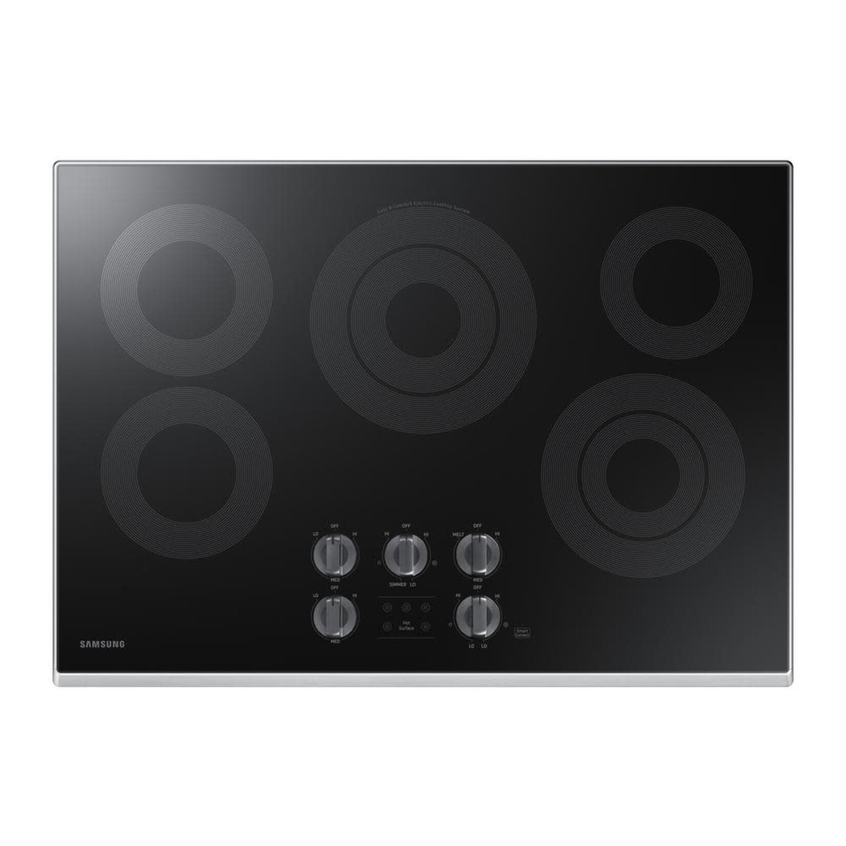 SAMSUNG NZ30K6330RS Samsung 30"Elec Cooktop",9" Rapid Boil, 1-8",5", 2-7", 1-6", Illuminated Knobs