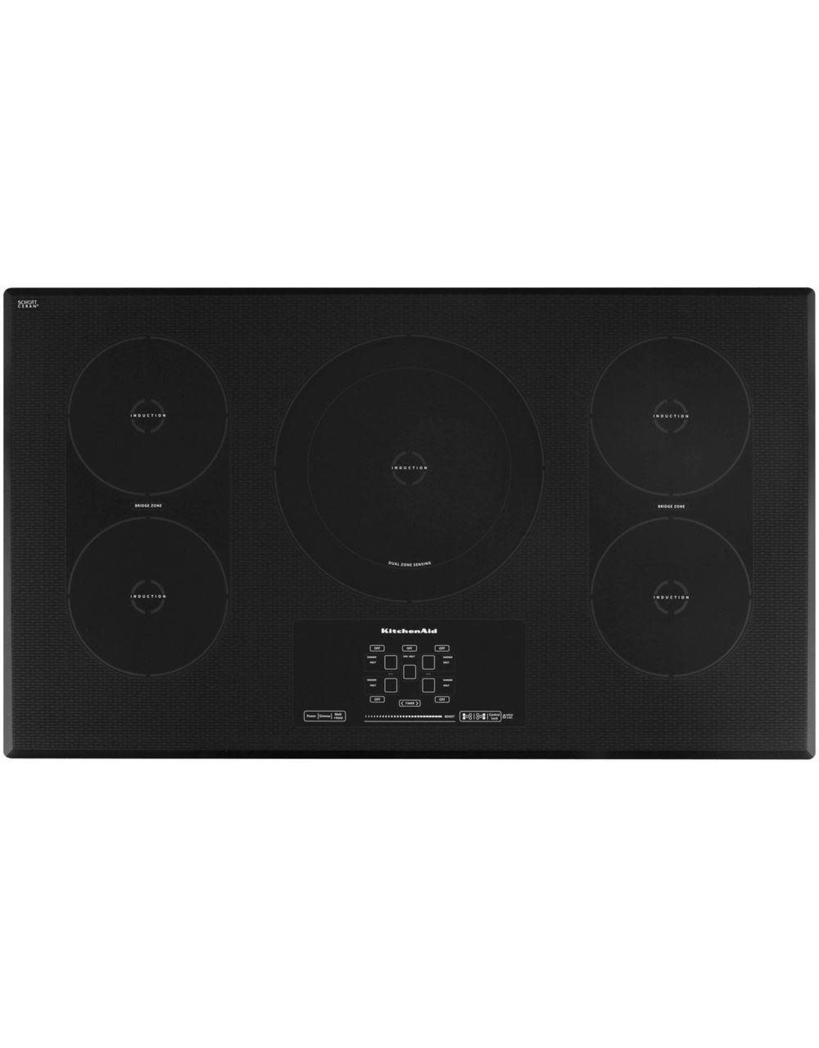 KICU569XBLArchitect Series II 36 in. Smooth Surface Induction Cooktop in Black with 5 Elements Including Bridge and Dual