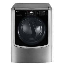 LG Electronics NEW DLEX9000V 9.0 cu. ft. Large Smart Front Load Electric Washer w/ TurboSteam, Pedestal Compatible & Wi-Fi Enabled in Graphite Steel